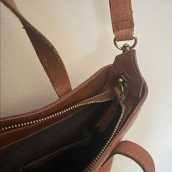 Madewell Transport Brown Leather Tote / Crossbody Bag - Picture 8 of 8
